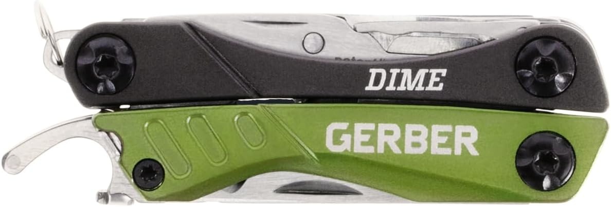 image:imageGerber Dime 12in1 Mini Multitool Pliers Pocket KnifeBottle OpenerBlackGreen