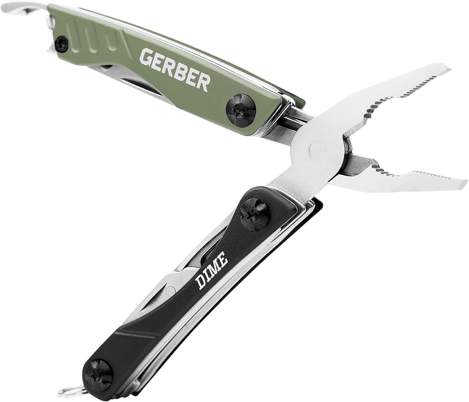 image:imageGerber Dime 12in1 Mini Multitool Pliers Pocket KnifeBottle OpenerBlackGreen