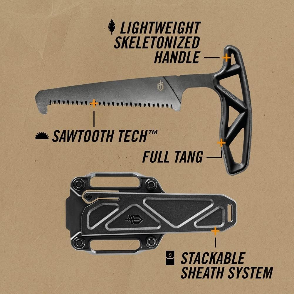 image:imageGerber EXOMOD Hunting Pack Saw Compact Bone Saw Includes Sheath Black
