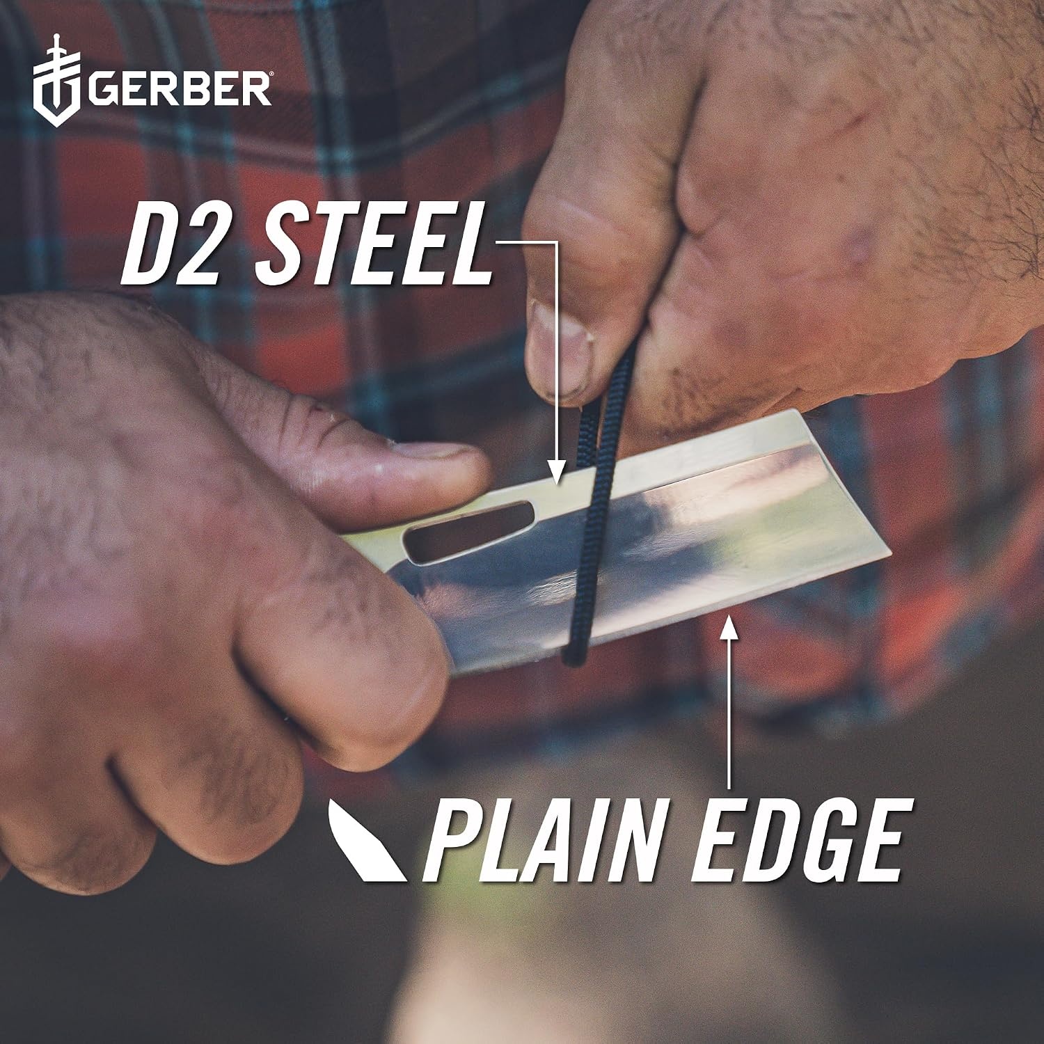 image:imageGerber Flatiron EDC Folding Pocket Knife Pocket Clip Cleaver Blade BlackGrey