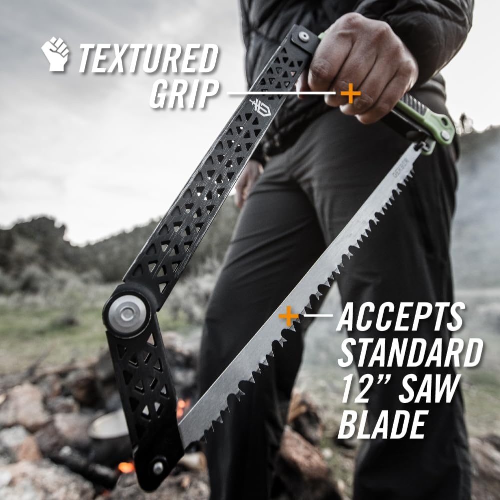 image:imageGerber Freescape Camp Saw Folding Hand Saw for Backpacking Hiking Camping Pruning and Bushcraft 12 Blade