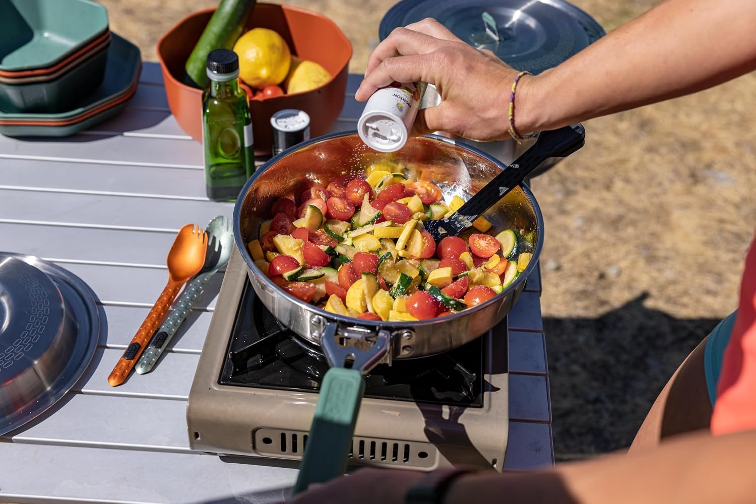 image:imageGerber Gear ComplEAT Cook Set Camp Cookware Saute Pan amp Stock PotMulti