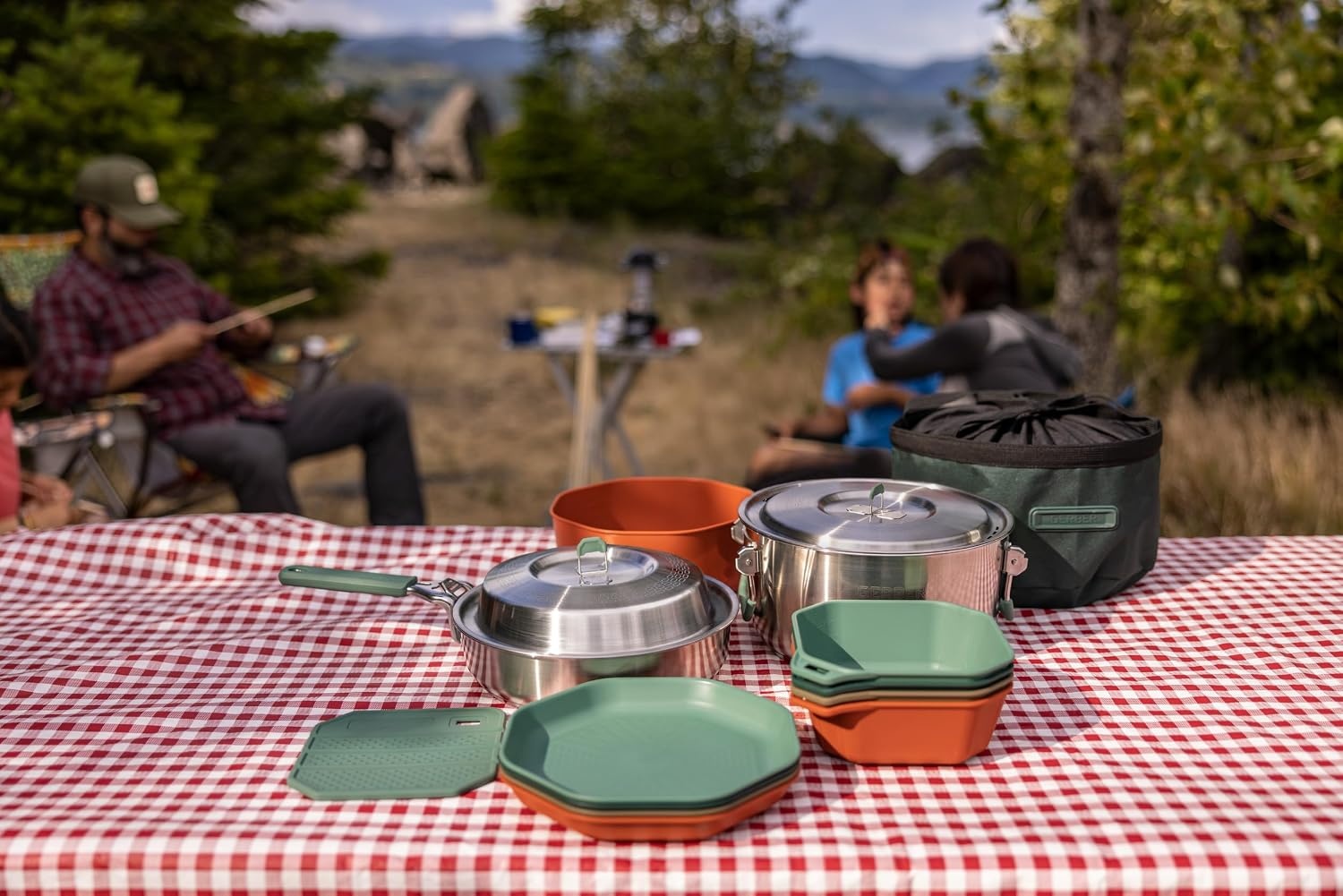 image:imageGerber Gear ComplEAT Cook Set Camp Cookware Saute Pan amp Stock PotMulti