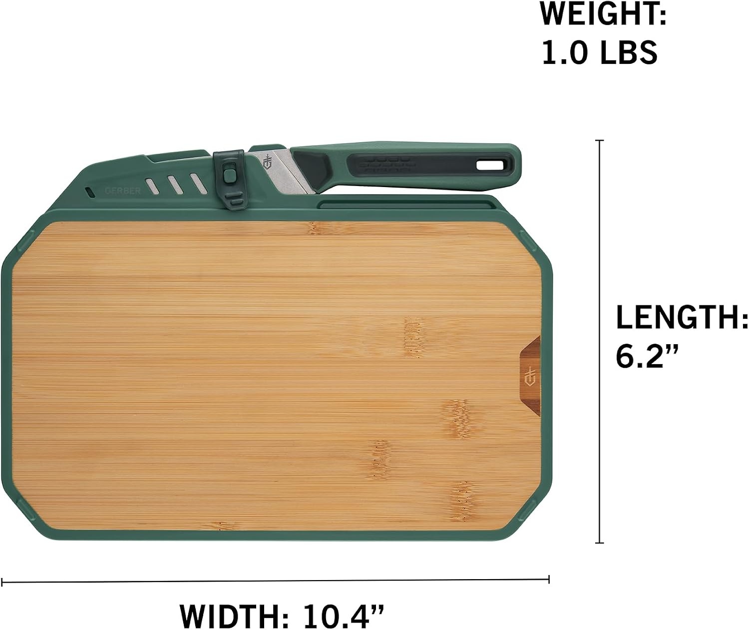 image:imageGerber Gear ComplEAT Cutting Board Set Chef amp Paring Knife BambooMini