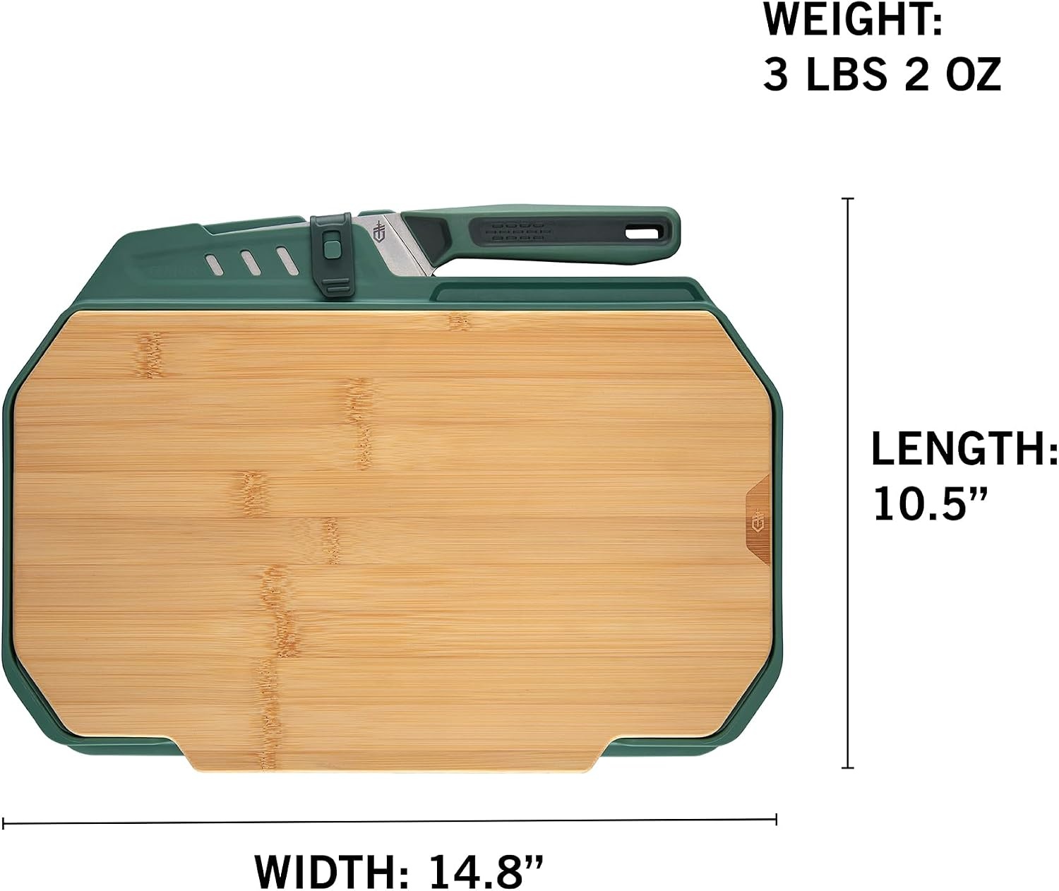 image:imageGerber Gear ComplEAT Cutting Board Set Chef amp Paring Knife BambooSlim