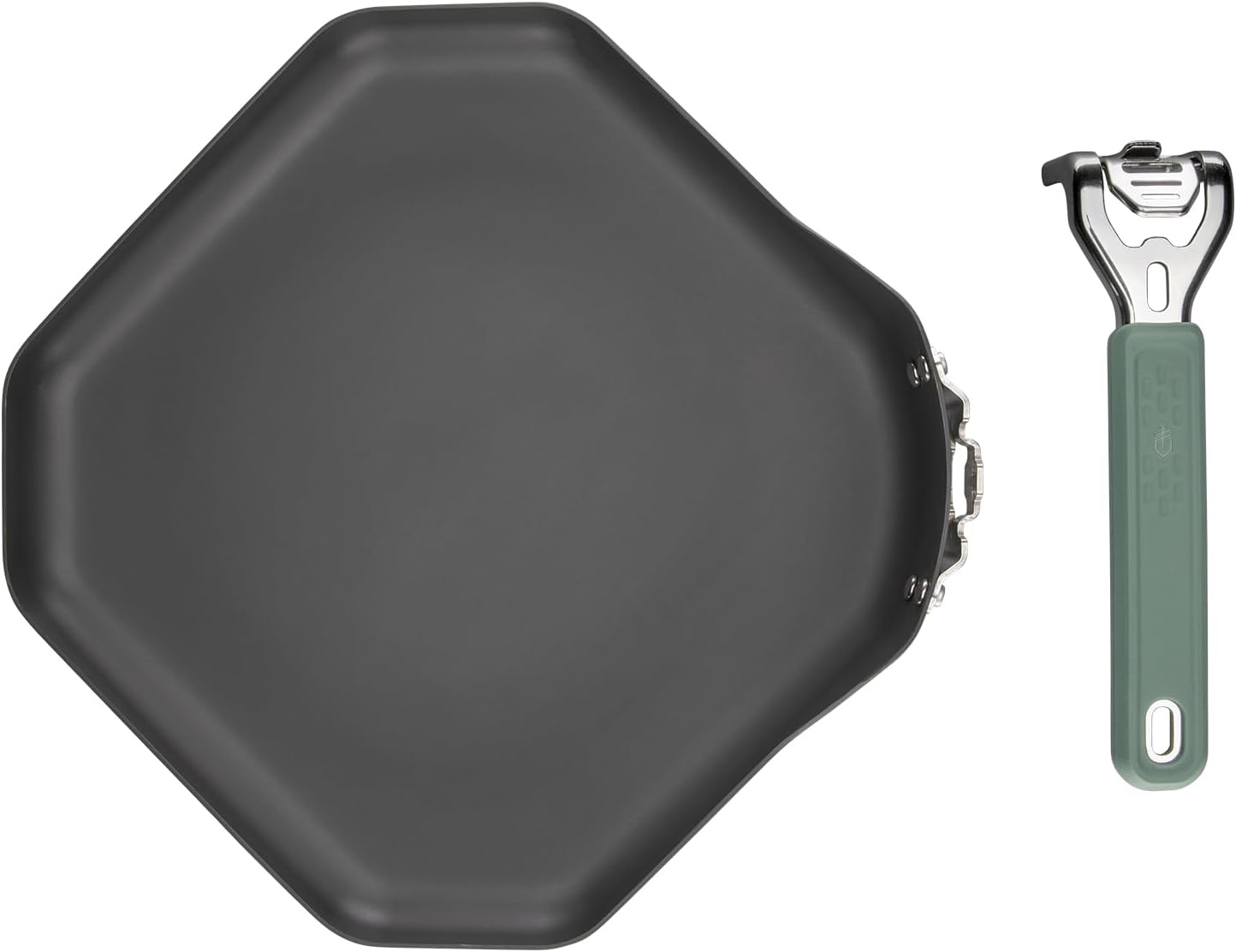 image:imageGerber Gear ComplEAT Griddle Portable Nonstick Outdoor Camping Griddle Premium Camping Cookware Features Detachable Handle