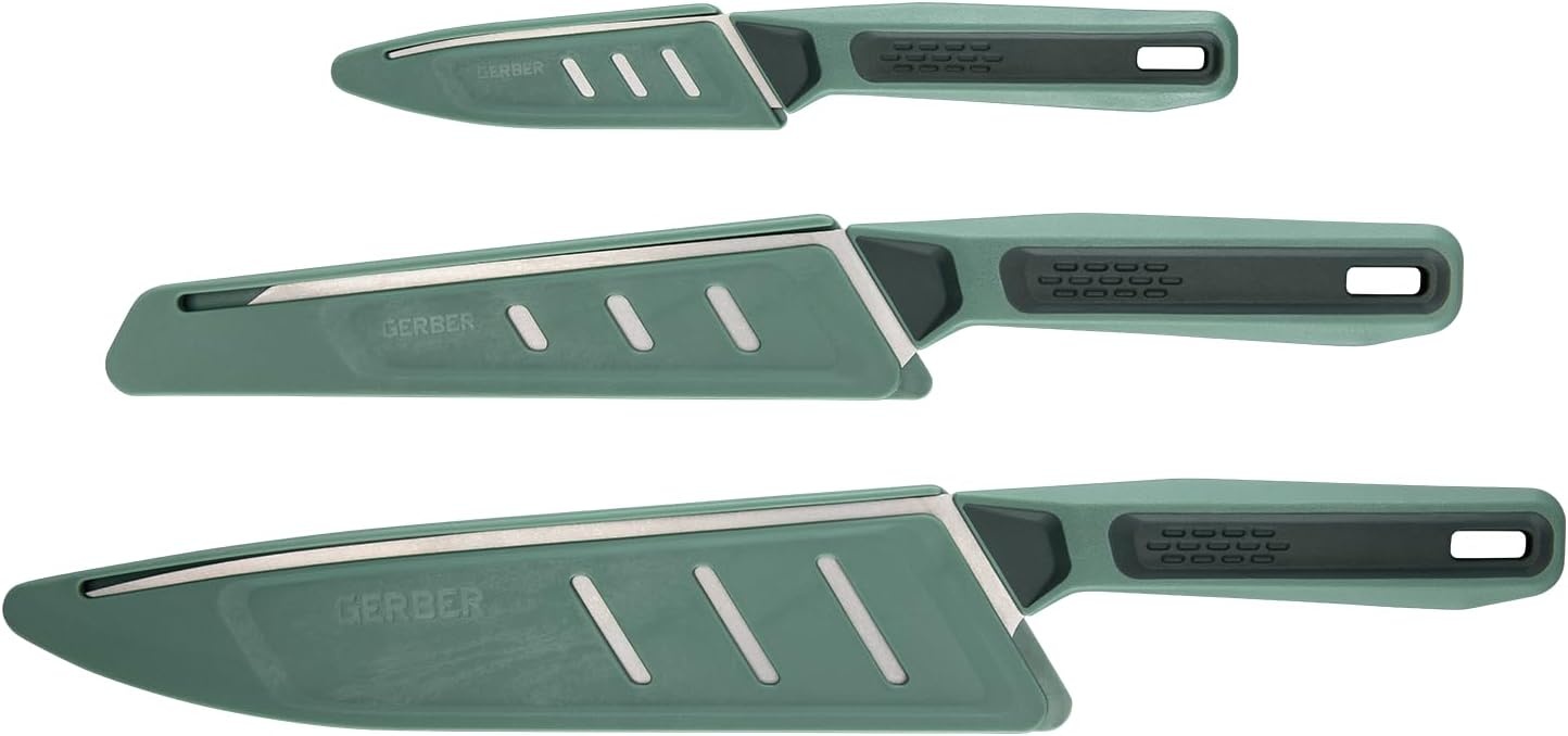 image:imageGerber Gear ComplEAT Knife Set 3Piece Camp Chef amp Paring Knives