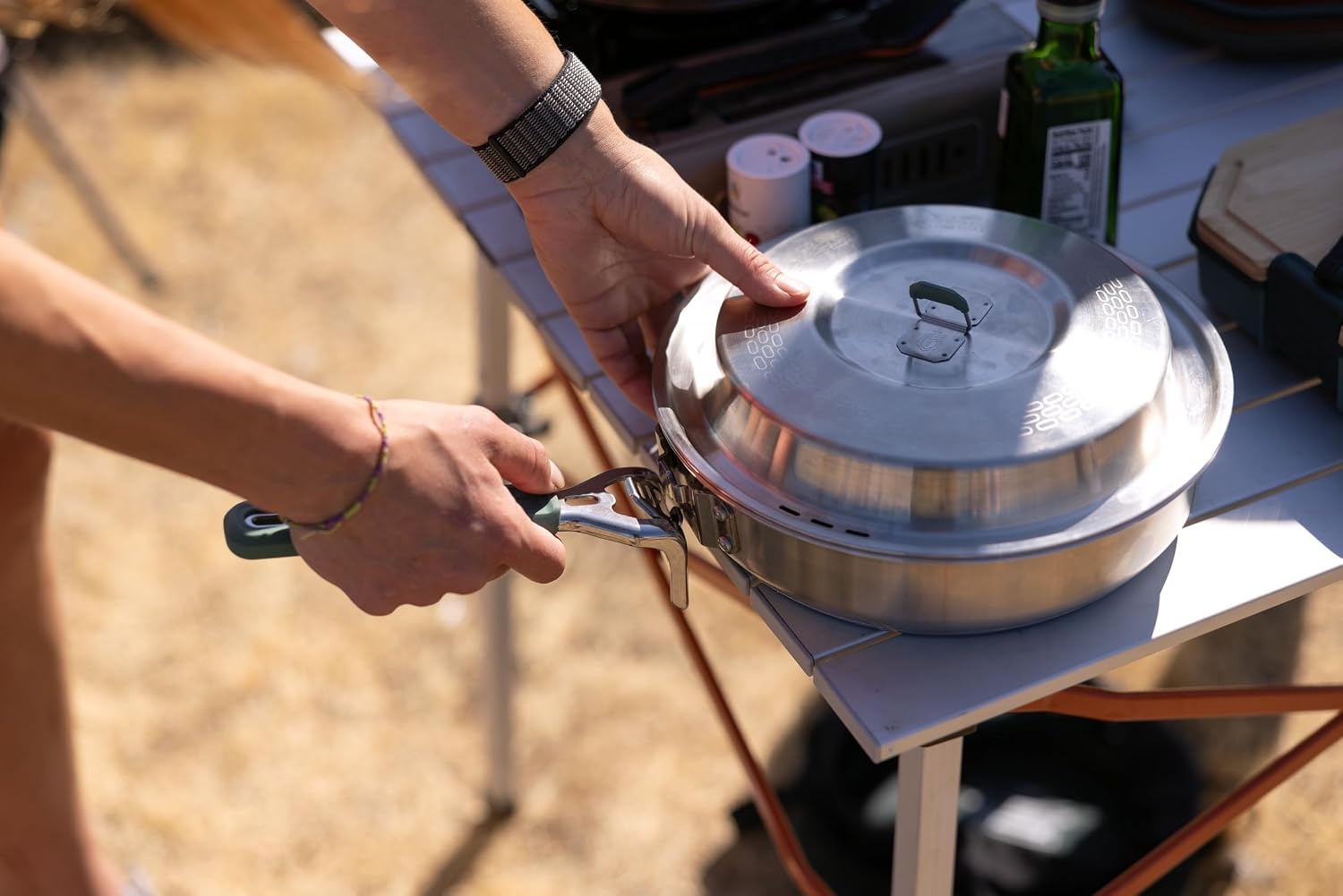image:imageGerber Gear ComplEAT Saute Pan Stainless Camp Cookware Removable Handle