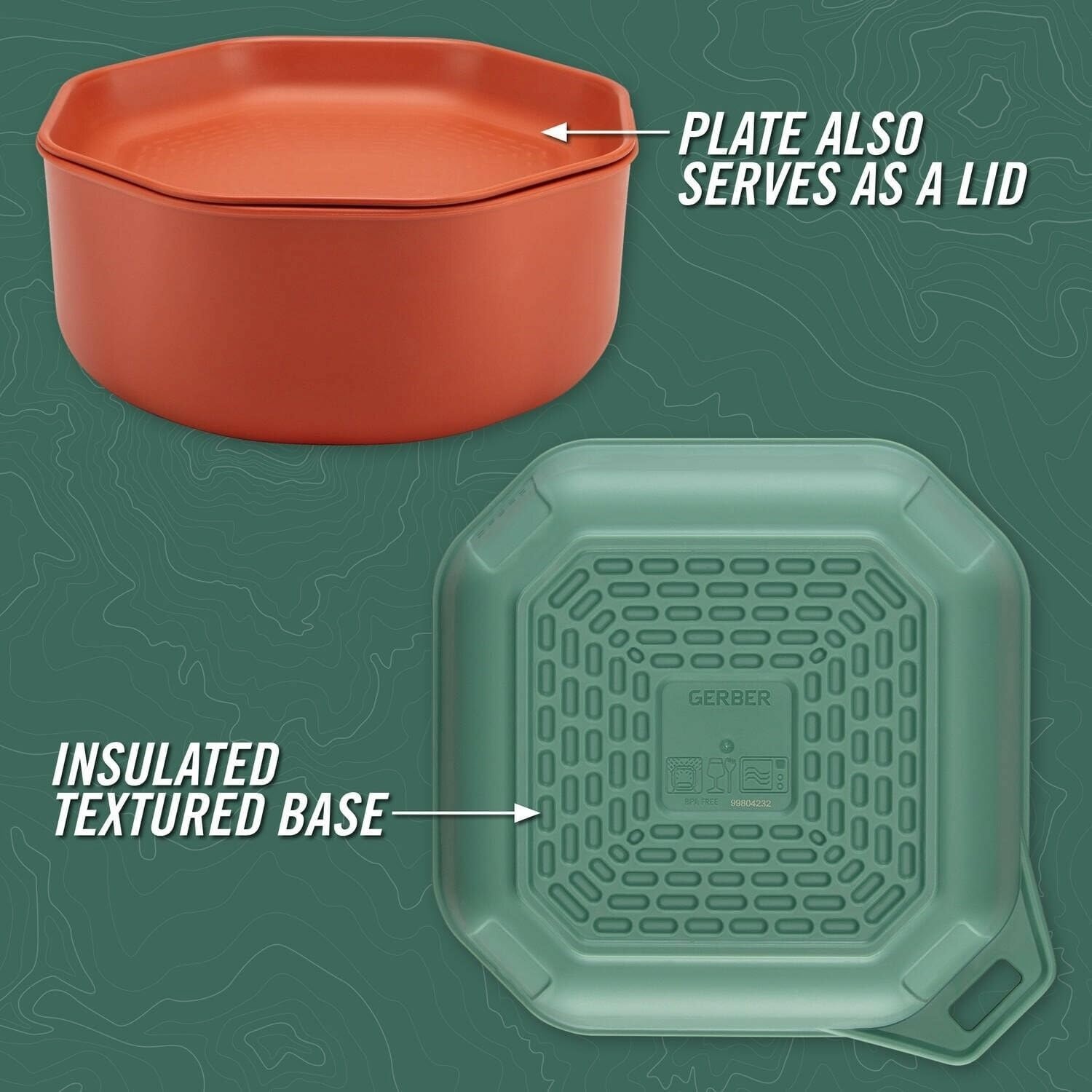 image:imageGerber Gear ComplEAT Tableware Set 9Piece Camp Plates amp BowlsTableware Set