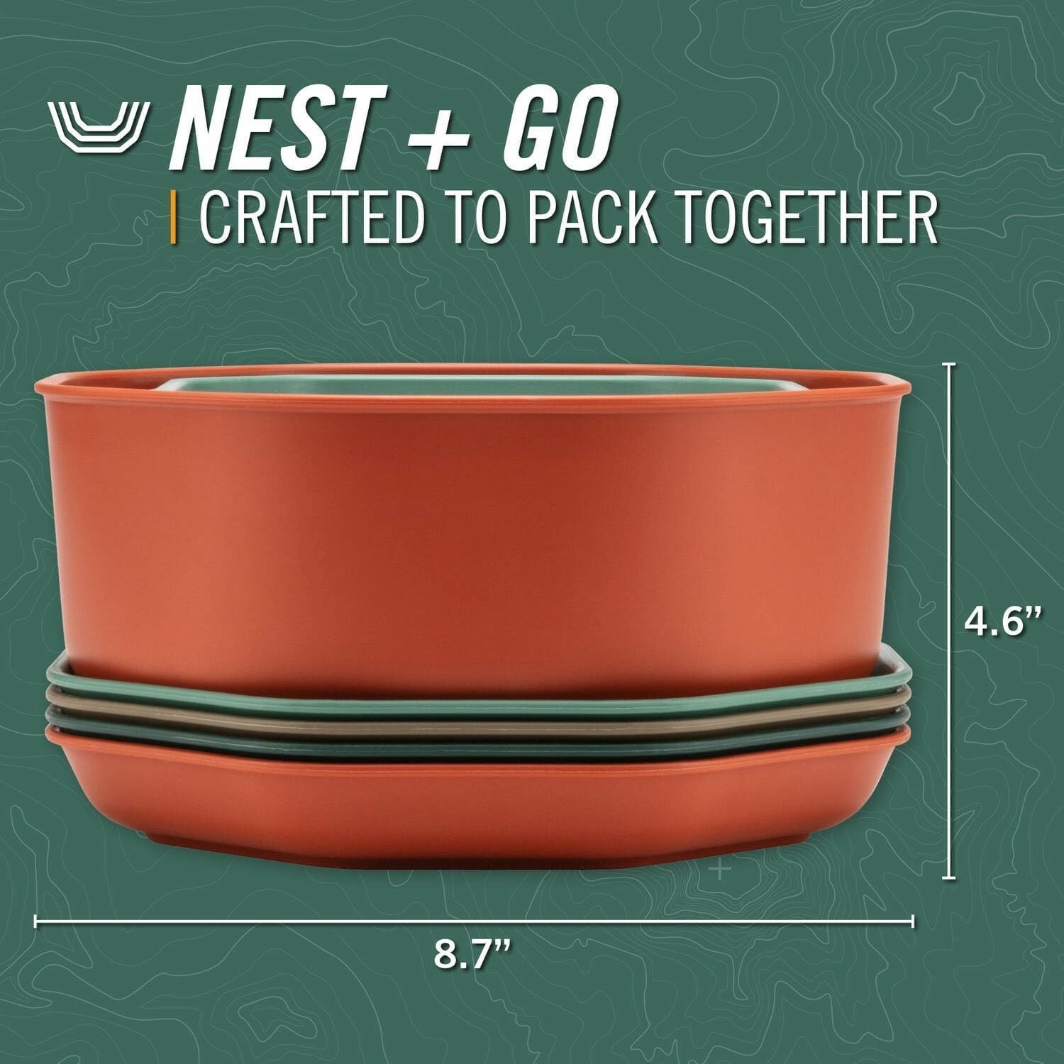 image:imageGerber Gear ComplEAT Tableware Set 9Piece Camp Plates amp BowlsTableware Set