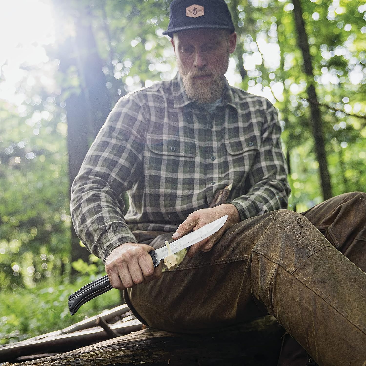image:imageGerber Gear DoubleDown Folding Machete Brush Clearing GreenStoneBlack