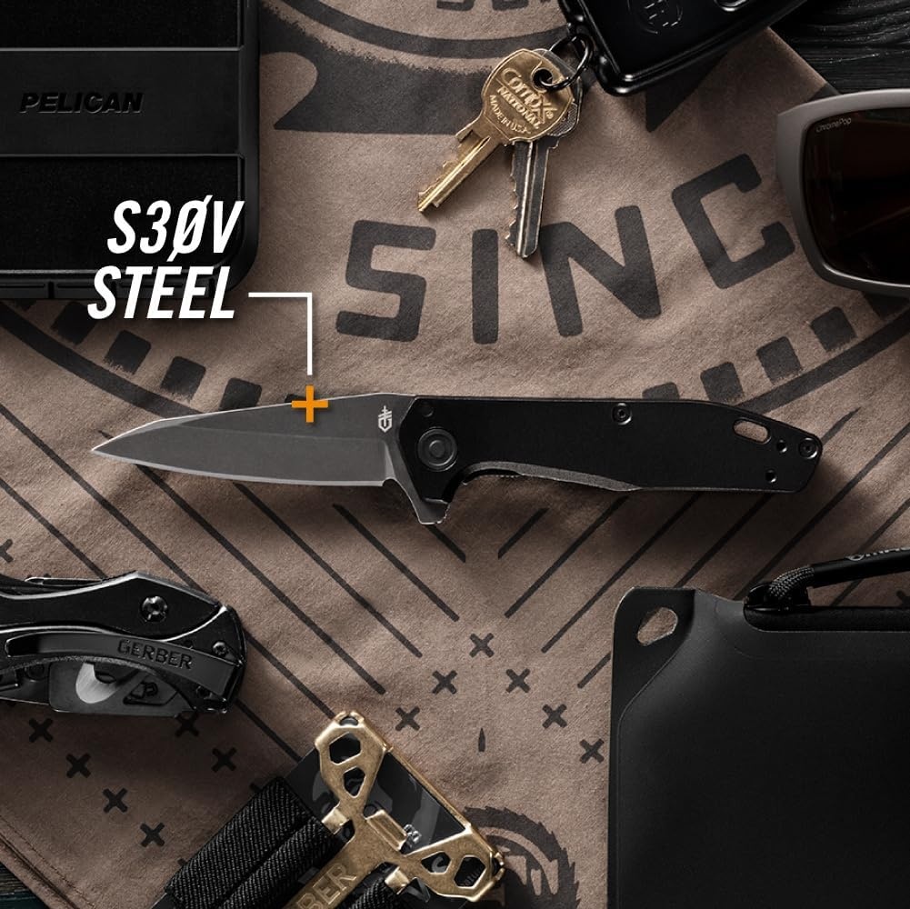 image:imageGerber Gear Fastball Wharncliffe EDC Folding Pocket Knife BlackBlack
