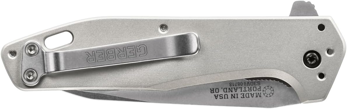 image:imageGerber Gear Fastball Wharncliffe EDC Folding Pocket Knife BlackGrey