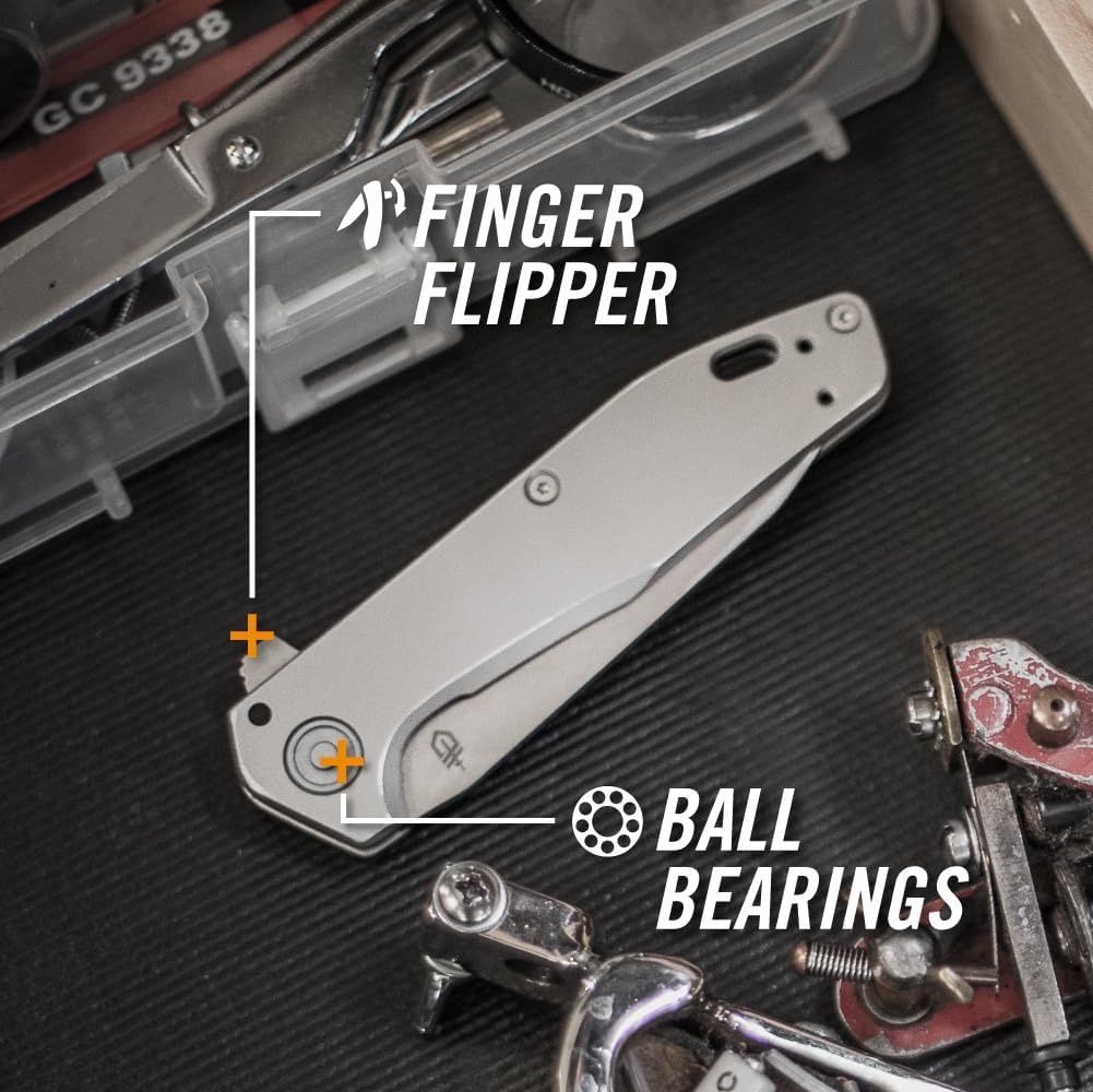 image:imageGerber Gear Fastball Wharncliffe EDC Folding Pocket Knife BlackGrey