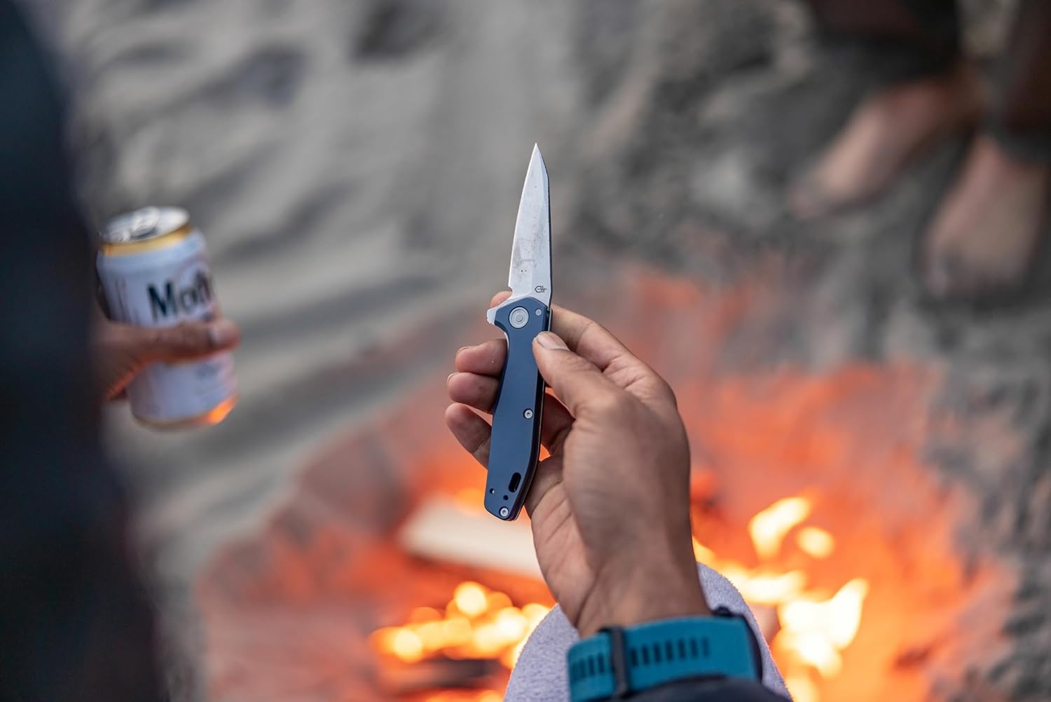 image:imageGerber Gear Fastball Wharncliffe EDC Folding Pocket Knife BlackMagnacut Blue