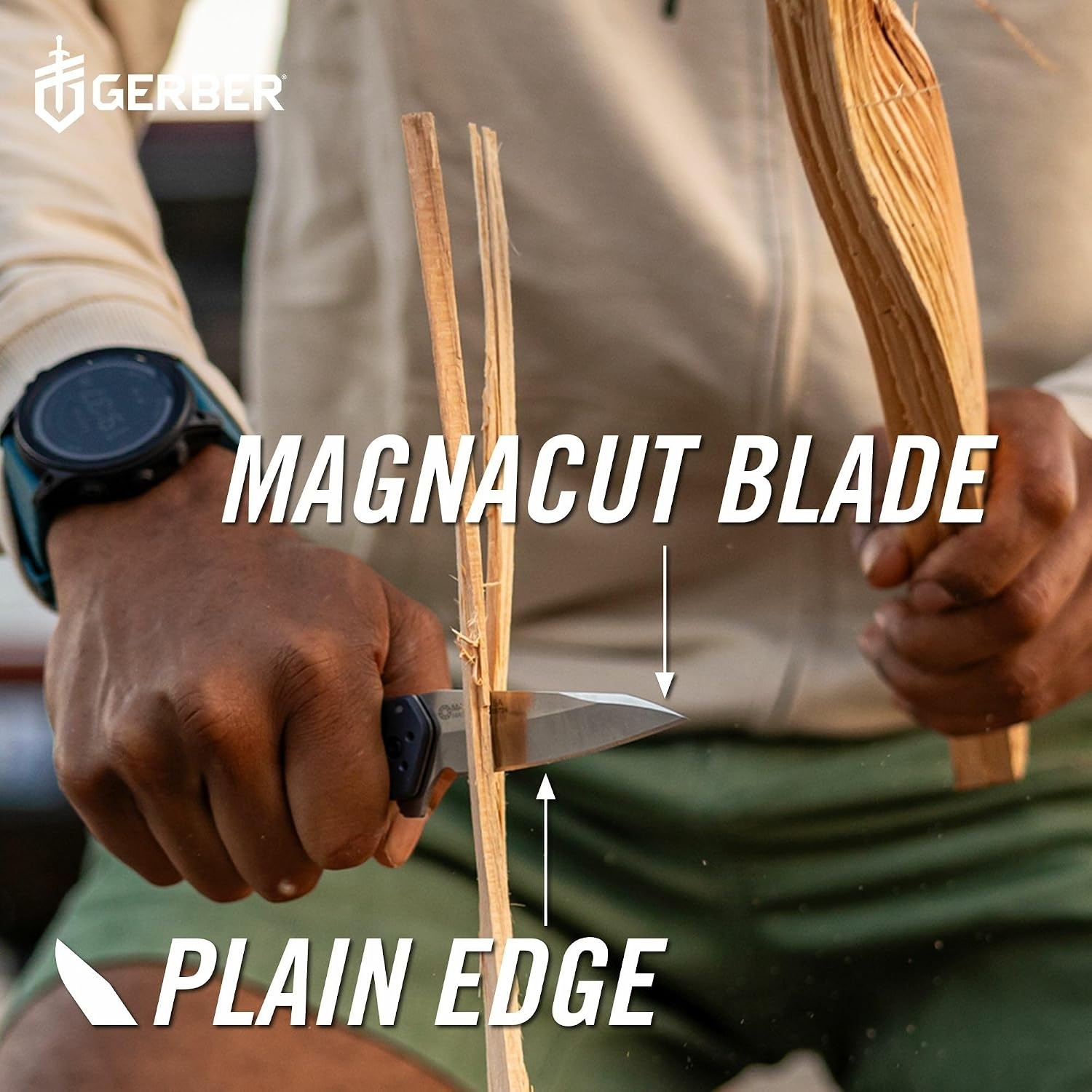 image:imageGerber Gear Fastball Wharncliffe EDC Folding Pocket Knife BlackMagnacut Blue
