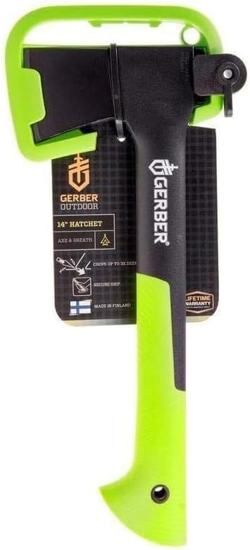 image:imageGerber Gear Freescape Hatchet 14 Camping Hatchet with Included Sheath Green