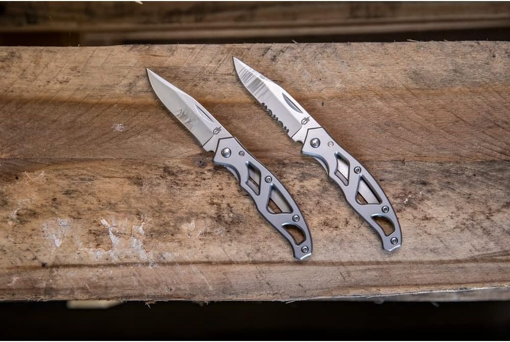image:imageGerber Gear Paraframe II EDC Folding Pocket Knife 35 Tanto Point Serrated Edge with Safety Frame Lock Black04