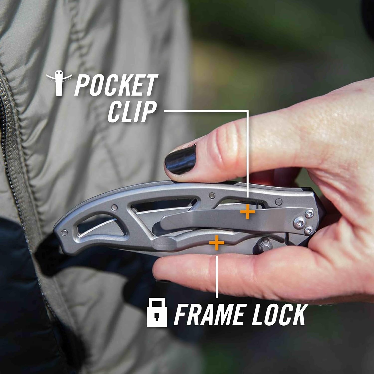 image:imageGerber Gear Paraframe II EDC Folding Pocket Knife 35 Tanto Point Serrated Edge with Safety Frame Lock Black05