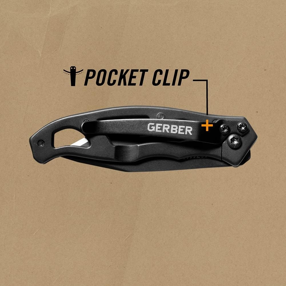 image:imageGerber Gear Paraframe II EDC Folding Pocket Knife 35 Tanto Point Serrated Edge with Safety Frame Lock Black21 Pack of 12