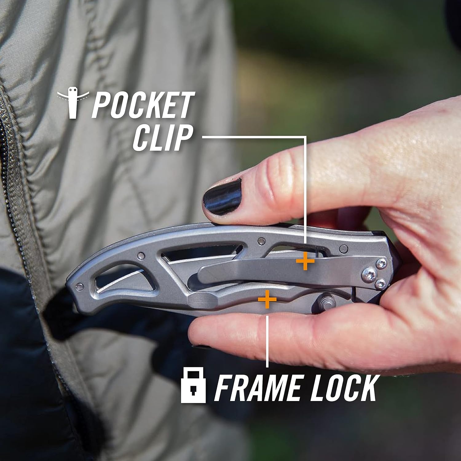 image:imageGerber Gear Paraframe II EDC Folding Pocket Knife 35 Tanto Point Serrated Edge with Safety Frame Lock Black3