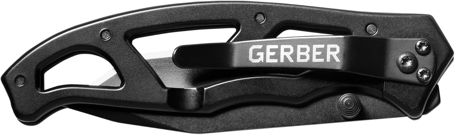 image:imageGerber Gear Paraframe II EDC Folding Pocket Knife 35 Tanto Point Serrated Edge with Safety Frame Lock Black3