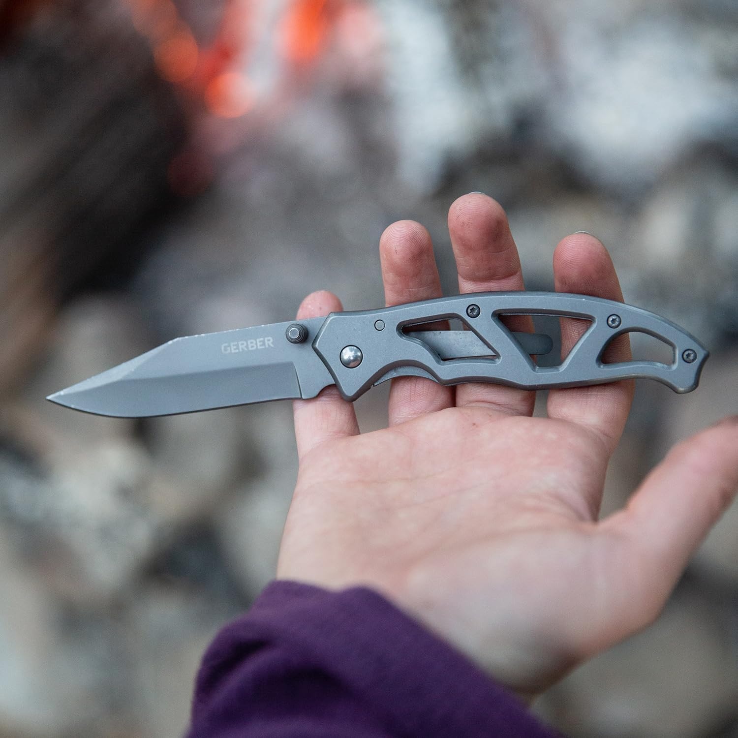 image:imageGerber Gear Paraframe II EDC Folding Pocket Knife 35 Tanto Point Serrated Edge with Safety Frame Lock Black3
