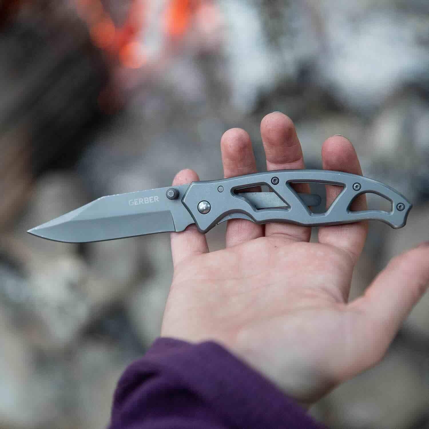 image:imageGerber Gear Paraframe II EDC Folding Pocket Knife 35 Tanto Point Serrated Edge with Safety Frame Lock Black3