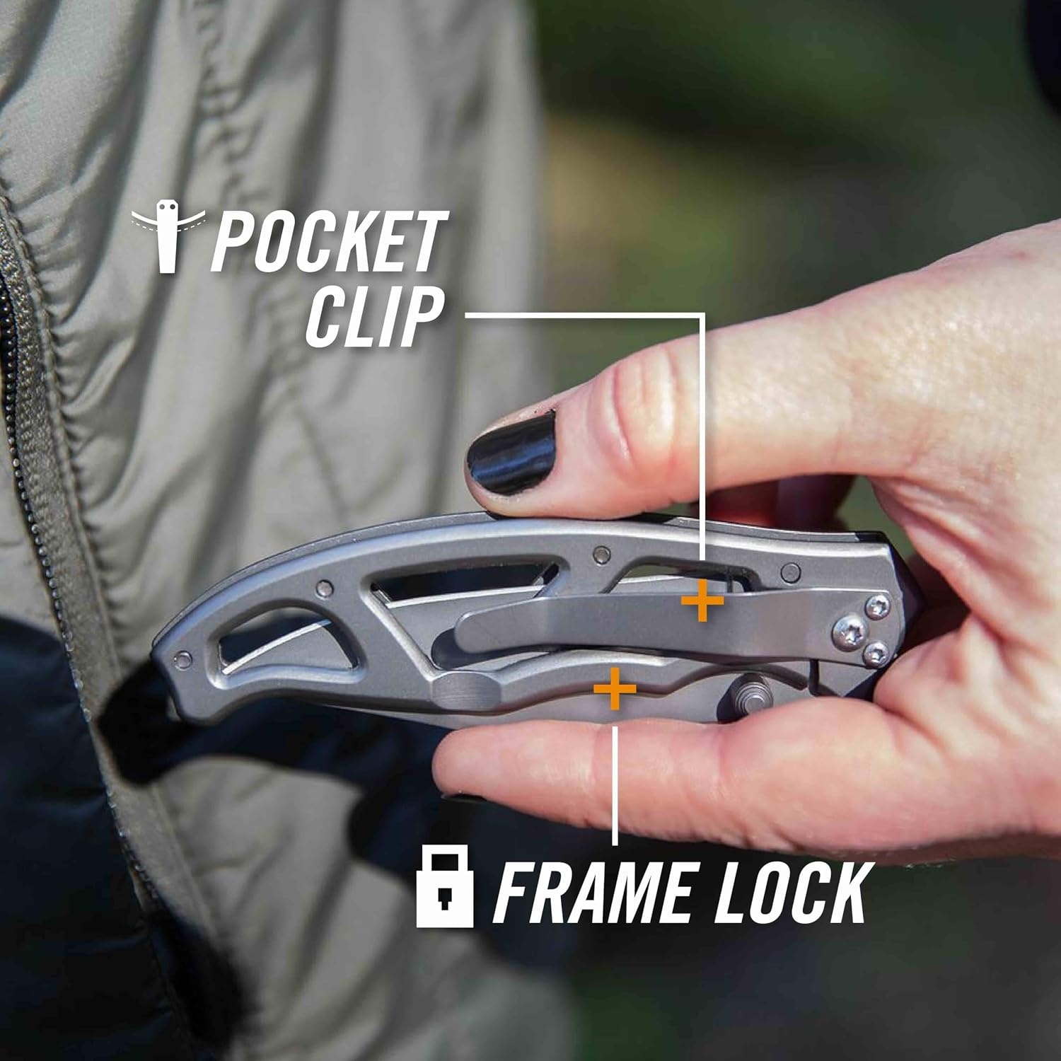 image:imageGerber Gear Paraframe II EDC Folding Pocket Knife 35 Tanto Point Serrated Edge with Safety Frame Lock Black3