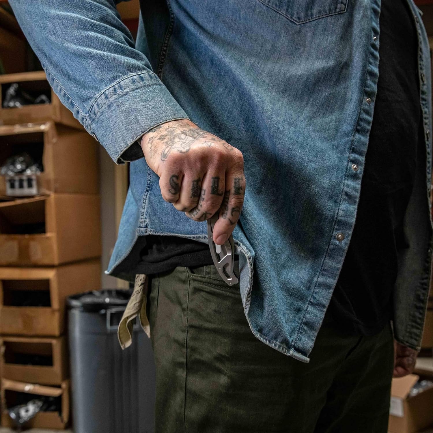 image:imageGerber Gear Paraframe II EDC Folding Pocket Knife 35 Tanto Point Serrated Edge with Safety Frame Lock Black3
