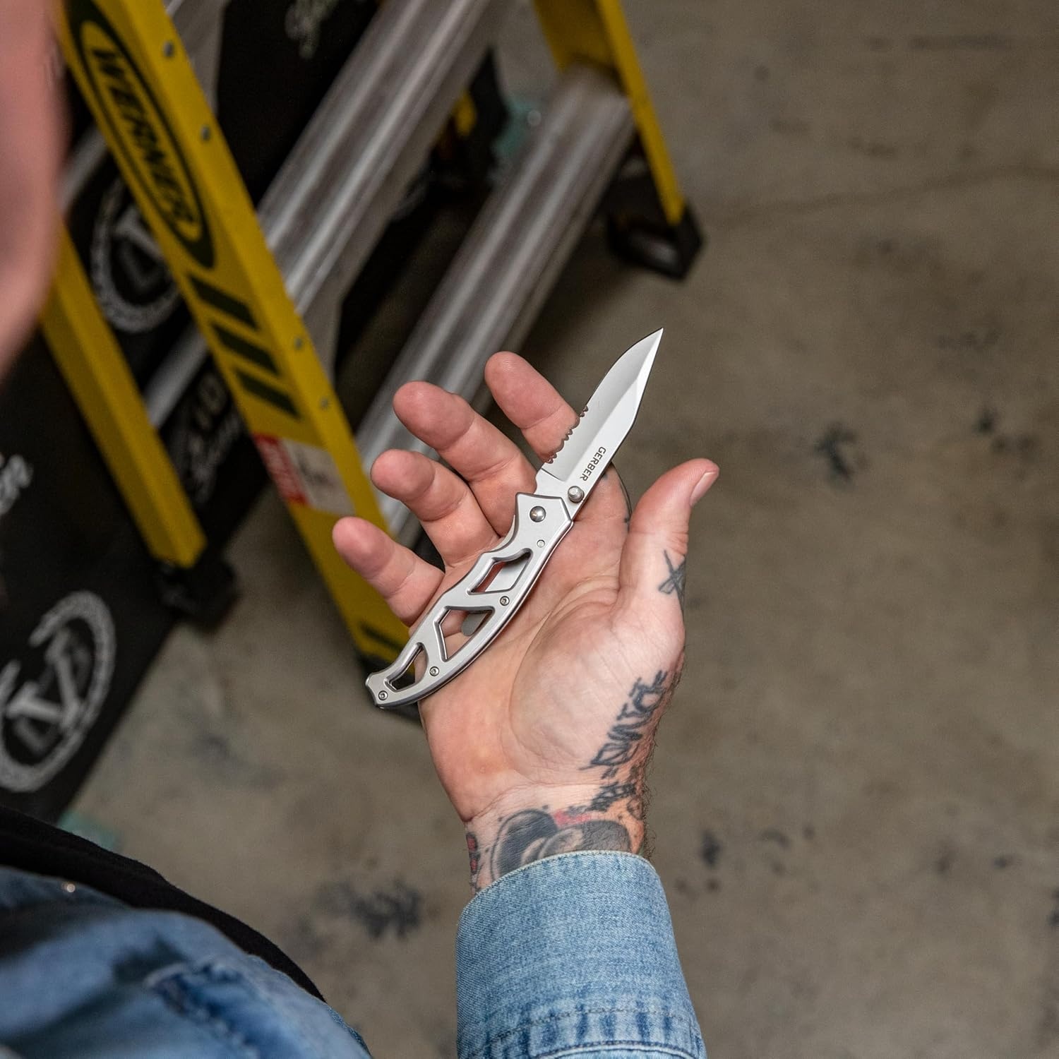 image:imageGerber Gear Paraframe II EDC Folding Pocket Knife 35 Tanto Point Serrated Edge with Safety Frame Lock Black7