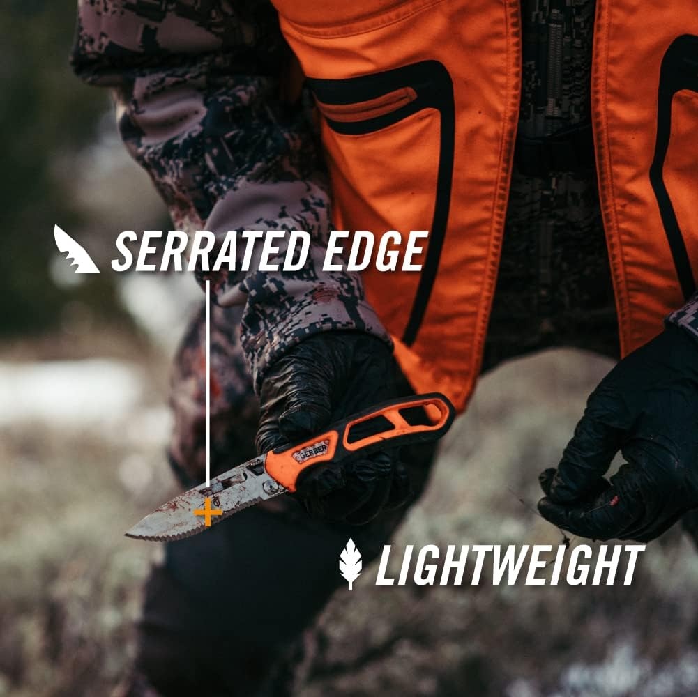 image:imageGerber Gear Randy Newberg DTS Fixed Blade Hunting Knife SerratedOrange