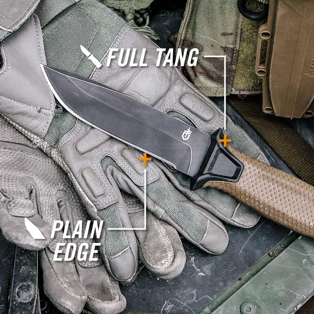 image:imageGerber Gear Strongarm Fixed Blade Tactical Knife for Survival Gear Coyote Brown Plain EdgeCoyote Brown