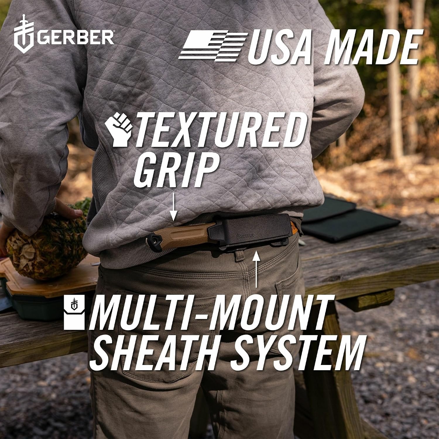 image:imageGerber Gear Strongarm Fixed Blade Tactical Knife for Survival Gear Coyote Brown Plain EdgeCoyote Brown
