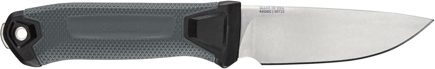 image:imageGerber Gear Strongarm Fixed Blade Tactical Knife for Survival Gear Coyote Brown Plain EdgeGrey