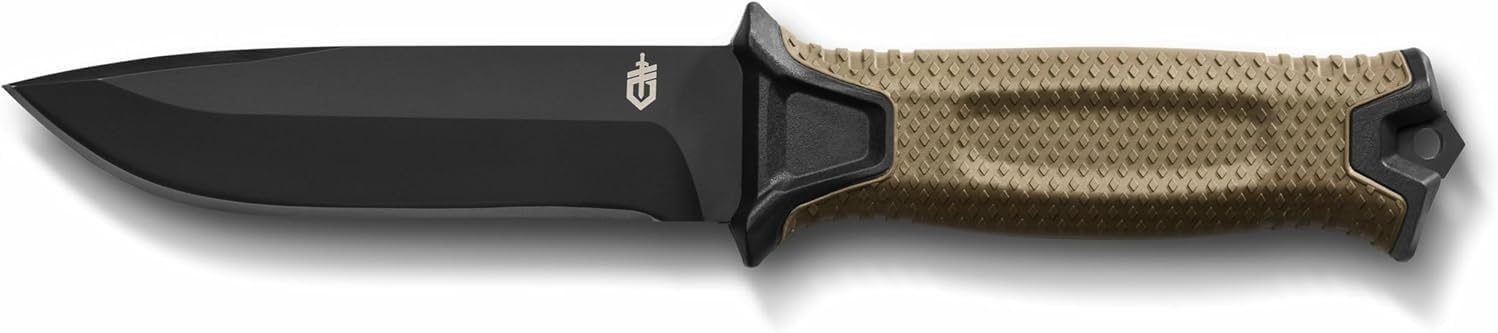 image:imageGerber Gear Strongarm Fixed Blade Tactical Knife for Survival Gear Coyote Brown Plain EdgePlain Edge Brown