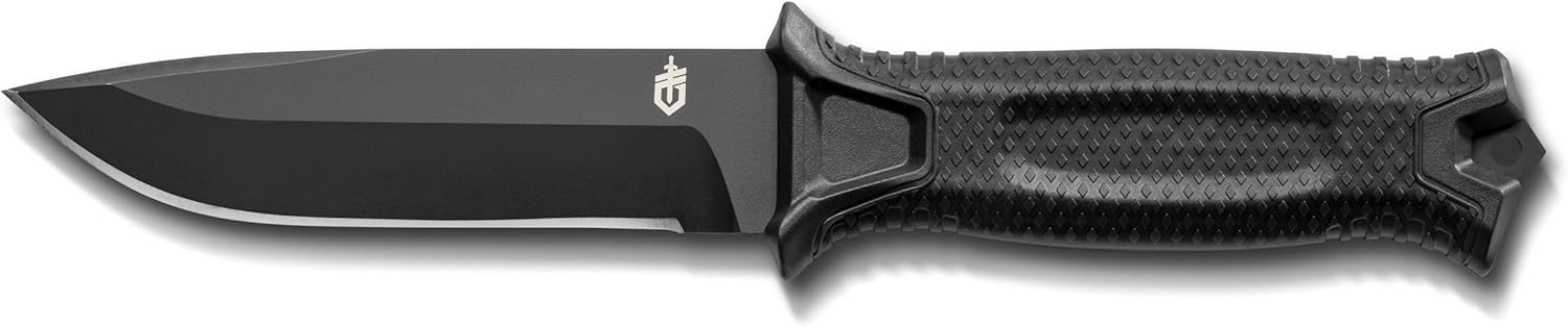 image:imageGerber Gear Strongarm Fixed Blade Tactical Knife for Survival Gear Coyote Brown Plain EdgePlain edge Black