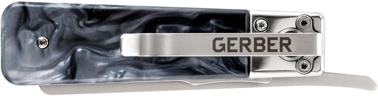 image:imageGerber Jukebox EDC Folding Pocket Knife Flipper Blade Tortoise Shell