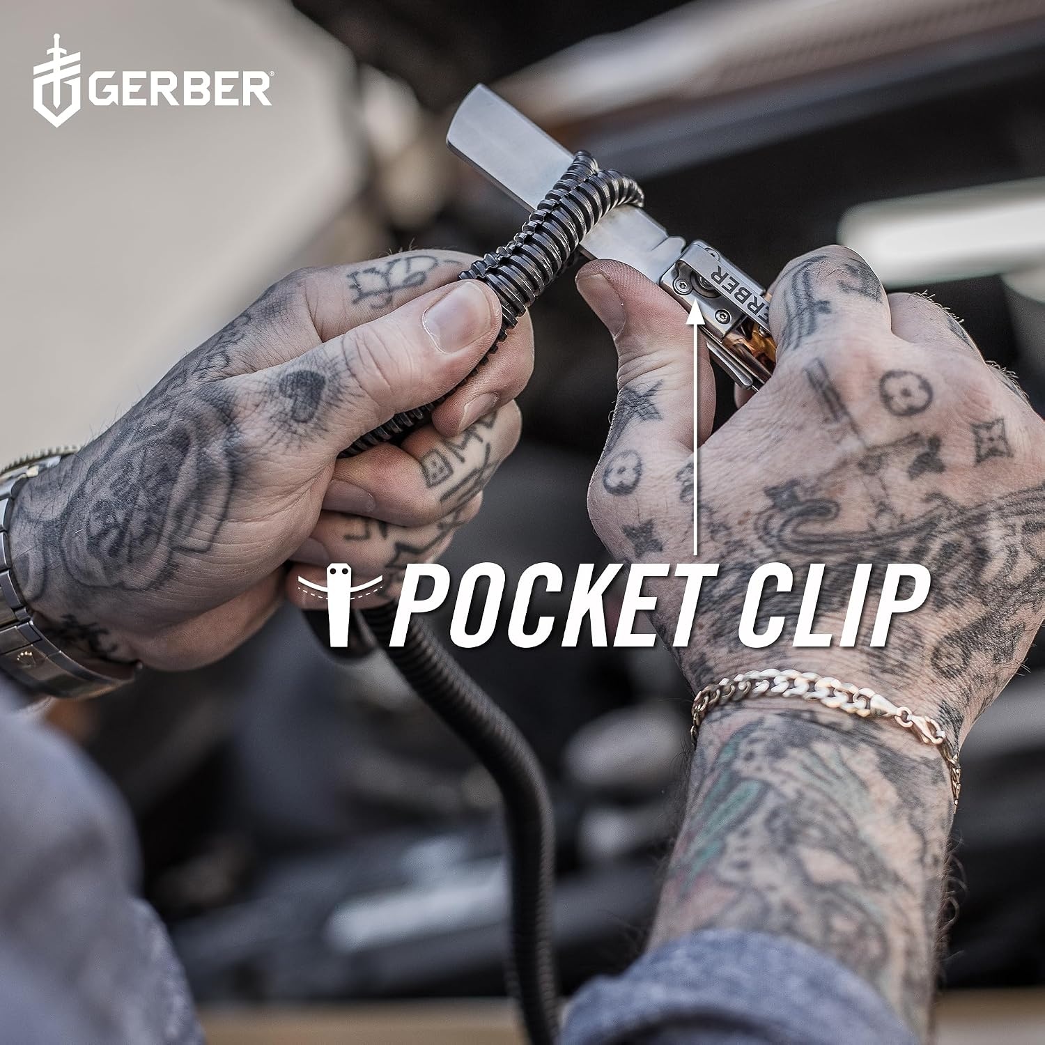 image:imageGerber Jukebox EDC Folding Pocket Knife Flipper Blade Tortoise Shell