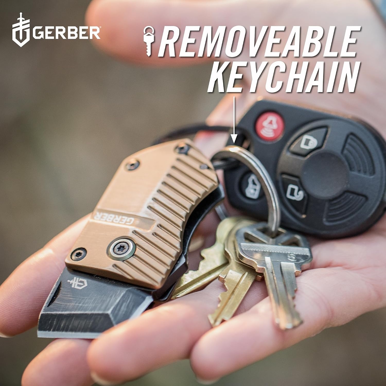 image:imageGerber Key Note EDC Keychain Mini Pocket Knife 1 Plain Edge Blade BlackBlack Pack of 12