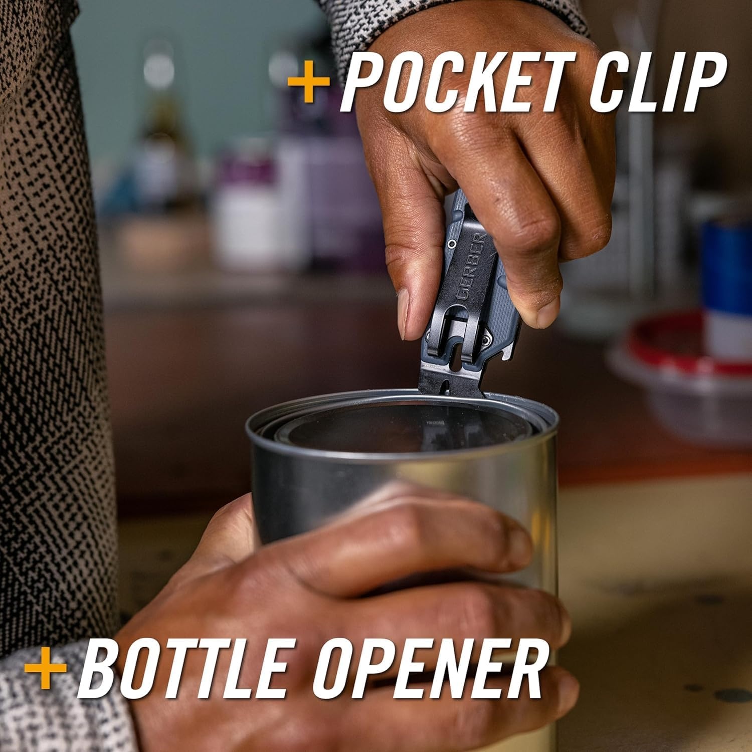 image:imageGerber Prybrid X EDC Pocket Knife Multitool with Bottle Opener GreenCoyote Brown with Clip