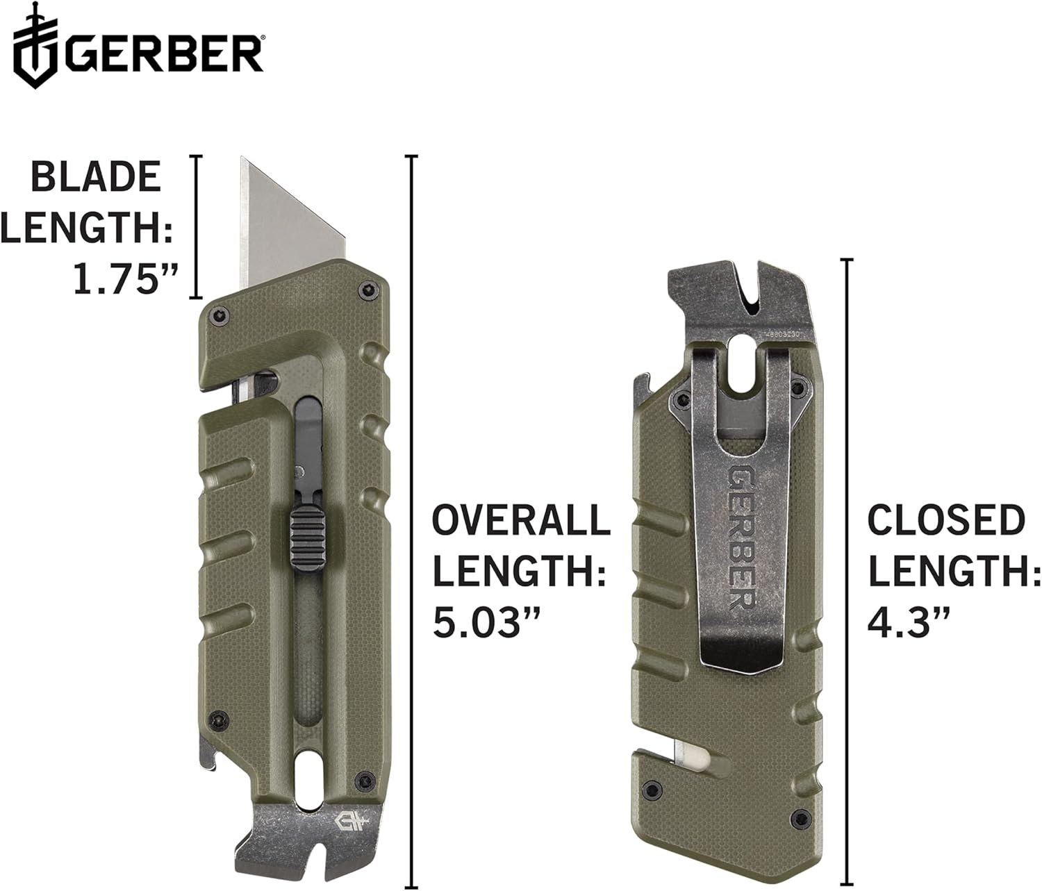 image:imageGerber Prybrid X EDC Pocket Knife Multitool with Bottle Opener GreenGreen G10 with Clip