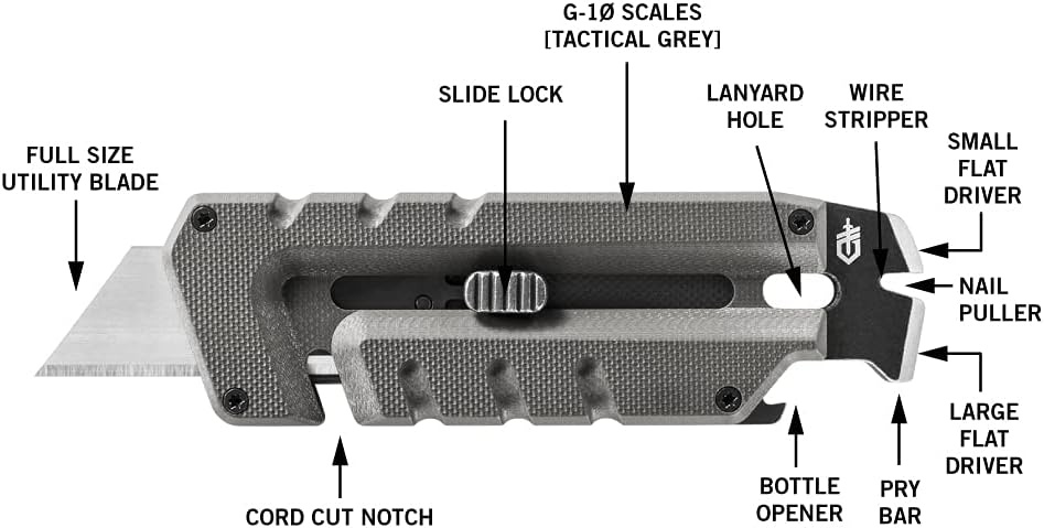 image:imageGerber Prybrid X EDC Pocket Knife Multitool with Bottle Opener GreenGrey G10 no Clip