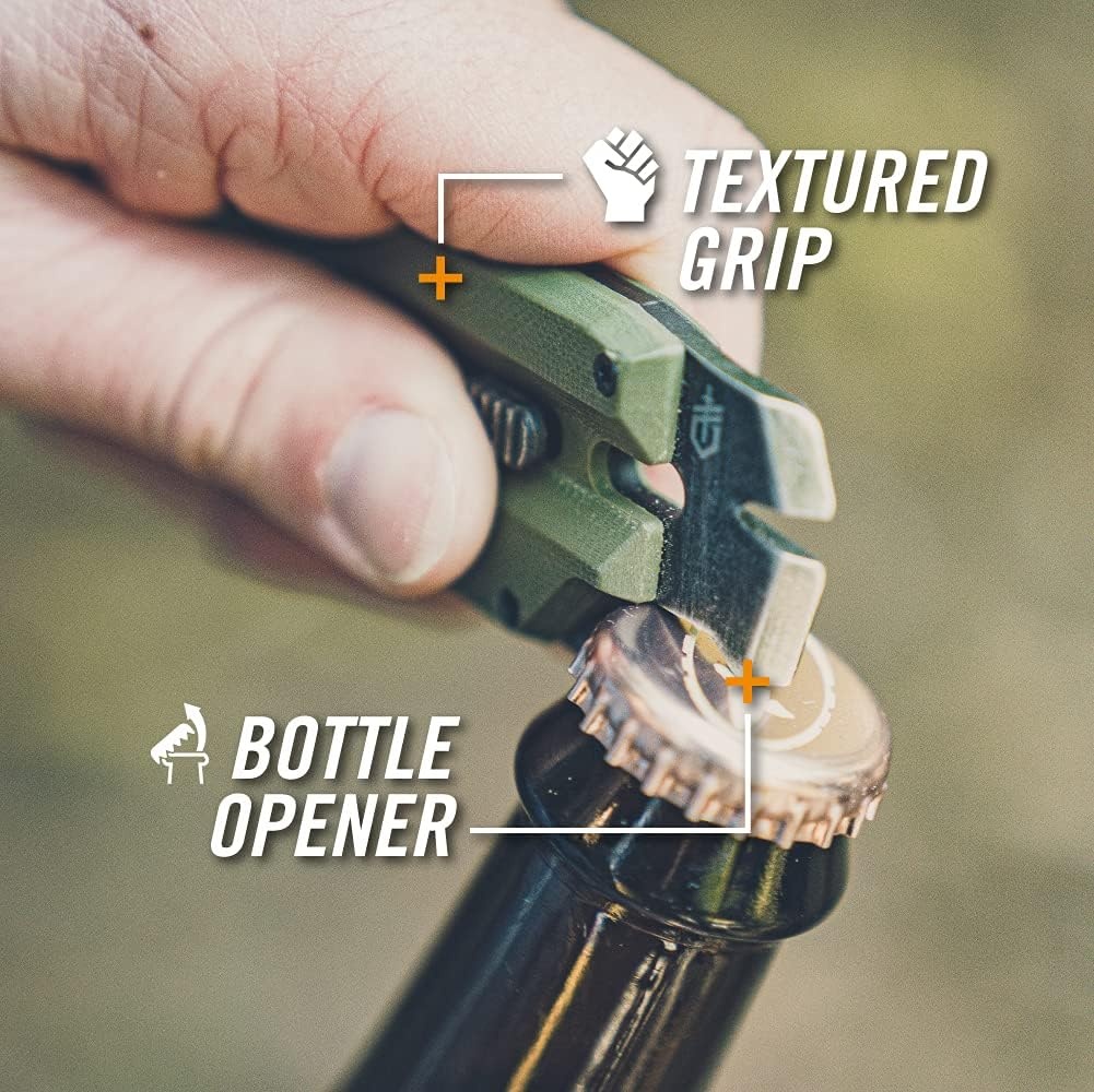 image:imageGerber Prybrid X EDC Pocket Knife Multitool with Bottle Opener GreenGrey G10 no Clip