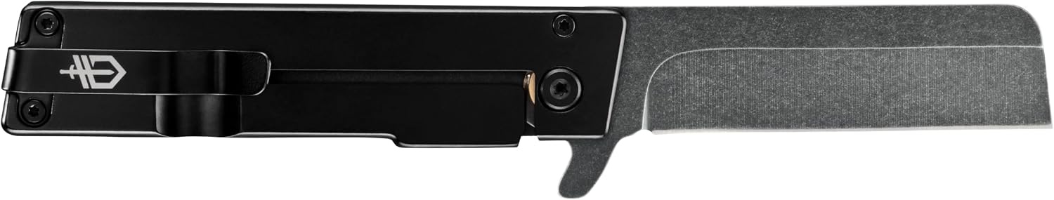 image:imageGerber Quadrant EDC Folding Pocket Knife wClip Plain Edge Blade BambooBlack Bamboo