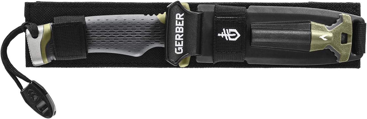 image:imageGerber Ultimate Fixed Blade Knife wSheath Knife Sharpener Ferro Rod48