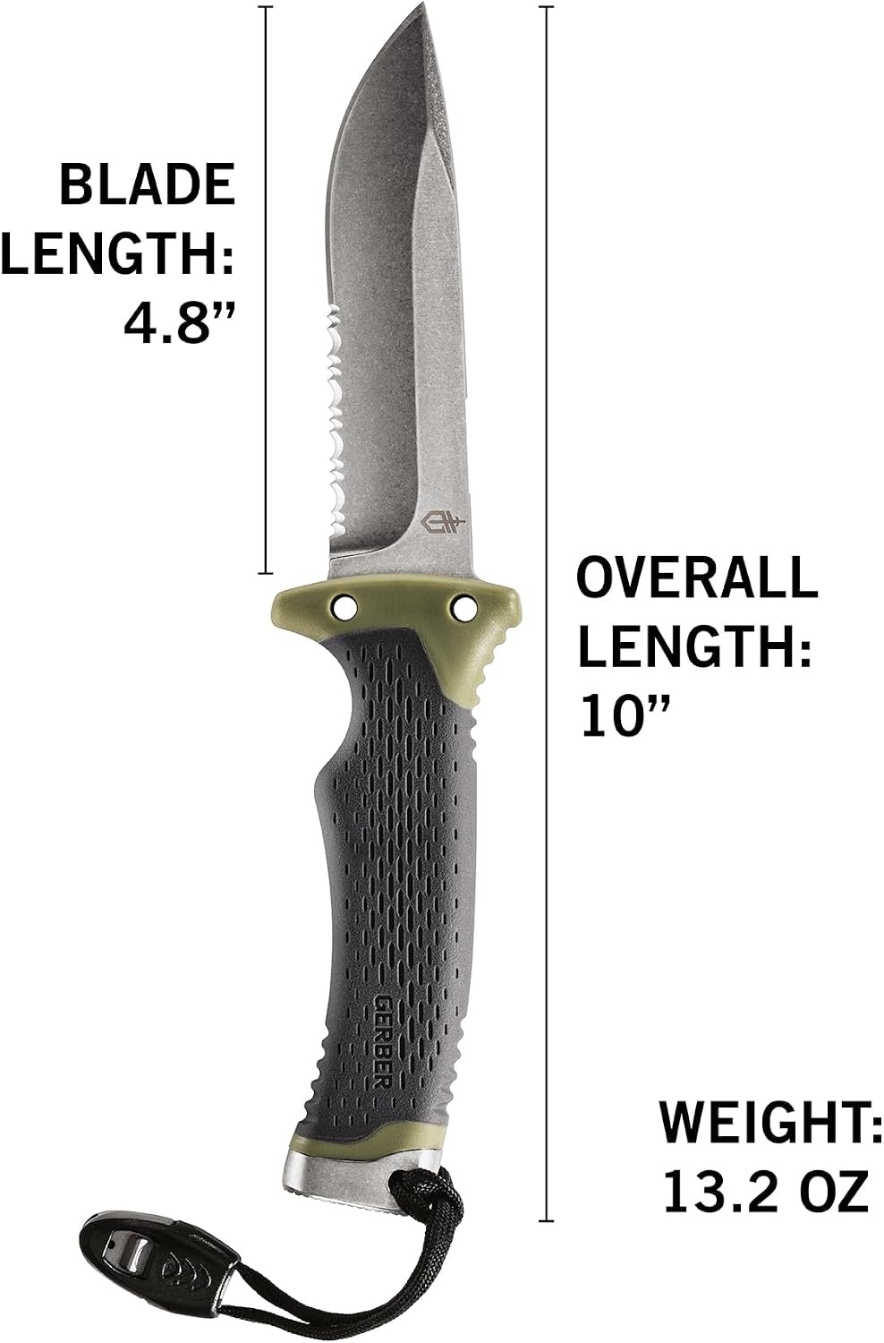 image:imageGerber Ultimate Fixed Blade Knife wSheath Knife Sharpener Ferro Rod48