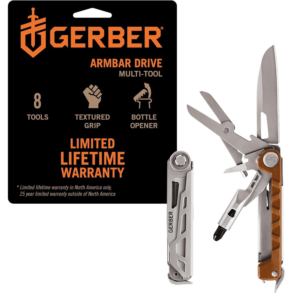 image:imageGerber Armbar Drive EDC Pocket Knife Multitool with Bottle Opener GoldGold Pack of 1
