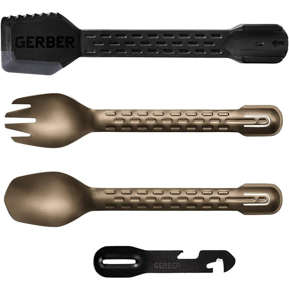 image:imageGerber ComplEAT Camping Cutlery Utensils Set Spoon Fork Burnt Bronze