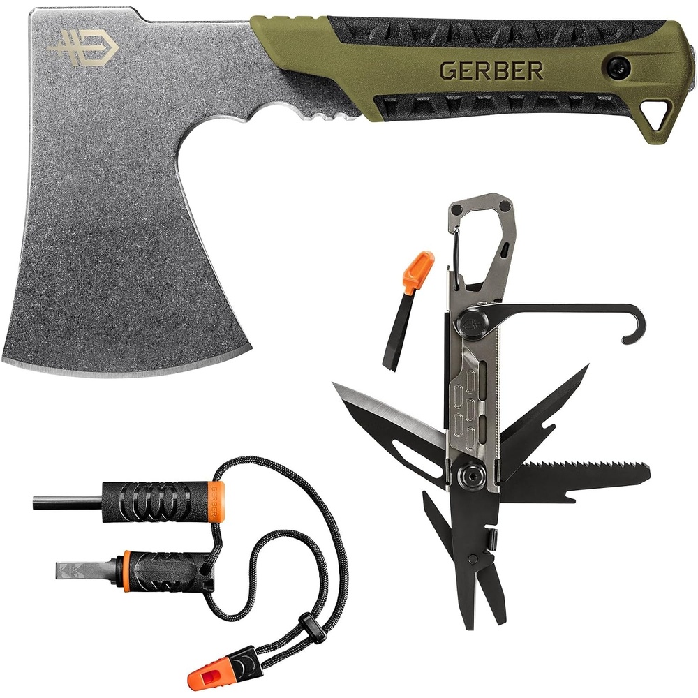 image:imageGerber Gear Camp Setup Kit Pack Hatchet Fire Starter amp Multi tool